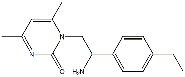 1-[2-amino-2-(4-ethylphenyl)ethyl]-4,6-dimethyl-1,2-dihydropyrimidin-2-one 구조식 이미지