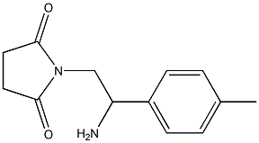 1-[2-amino-2-(4-methylphenyl)ethyl]pyrrolidine-2,5-dione 구조식 이미지