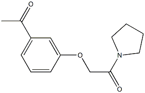 1-[3-(2-oxo-2-pyrrolidin-1-ylethoxy)phenyl]ethanone 구조식 이미지