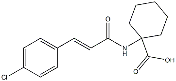 1-[3-(4-chlorophenyl)prop-2-enamido]cyclohexane-1-carboxylic acid 구조식 이미지