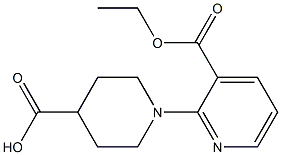 1-[3-(ethoxycarbonyl)pyridin-2-yl]piperidine-4-carboxylic acid Structure