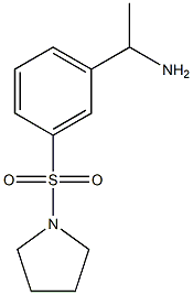 1-[3-(pyrrolidine-1-sulfonyl)phenyl]ethan-1-amine 구조식 이미지