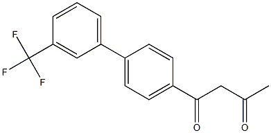 1-[3'-(trifluoromethyl)-1,1'-biphenyl-4-yl]butane-1,3-dione Structure