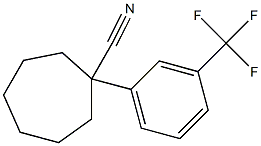 1-[3-(trifluoromethyl)phenyl]cycloheptane-1-carbonitrile Structure