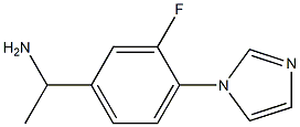 1-[3-fluoro-4-(1H-imidazol-1-yl)phenyl]ethan-1-amine Structure