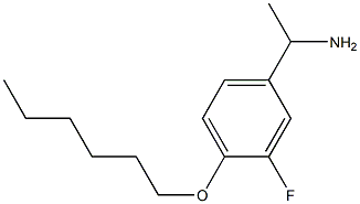 1-[3-fluoro-4-(hexyloxy)phenyl]ethan-1-amine 구조식 이미지