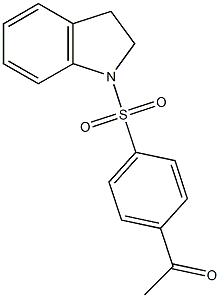 1-[4-(2,3-dihydro-1H-indole-1-sulfonyl)phenyl]ethan-1-one 구조식 이미지