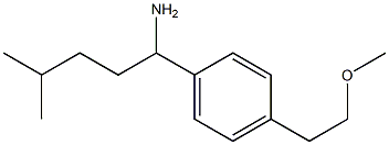 1-[4-(2-methoxyethyl)phenyl]-4-methylpentan-1-amine 구조식 이미지