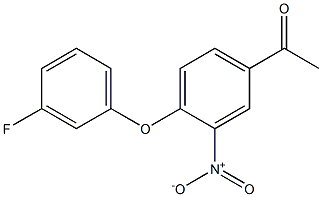 1-[4-(3-fluorophenoxy)-3-nitrophenyl]ethan-1-one 구조식 이미지