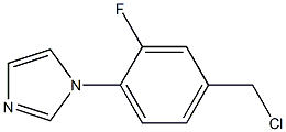 1-[4-(chloromethyl)-2-fluorophenyl]-1H-imidazole 구조식 이미지