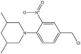 1-[4-(chloromethyl)-2-nitrophenyl]-3,5-dimethylpiperidine Structure