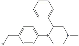1-[4-(chloromethyl)phenyl]-4-methyl-2-phenylpiperazine 구조식 이미지