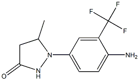 1-[4-amino-3-(trifluoromethyl)phenyl]-5-methylpyrazolidin-3-one Structure