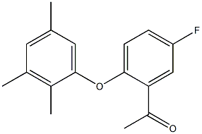 1-[5-fluoro-2-(2,3,5-trimethylphenoxy)phenyl]ethan-1-one 구조식 이미지