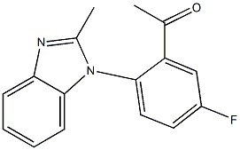 1-[5-fluoro-2-(2-methyl-1H-1,3-benzodiazol-1-yl)phenyl]ethan-1-one 구조식 이미지