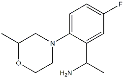 1-[5-fluoro-2-(2-methylmorpholin-4-yl)phenyl]ethan-1-amine Structure