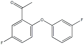 1-[5-fluoro-2-(3-fluorophenoxy)phenyl]ethan-1-one Structure