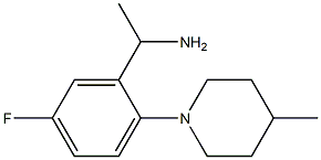 1-[5-fluoro-2-(4-methylpiperidin-1-yl)phenyl]ethan-1-amine Structure