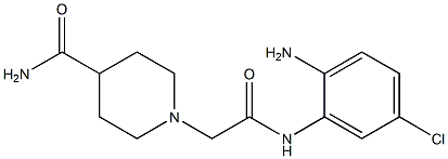 1-{[(2-amino-5-chlorophenyl)carbamoyl]methyl}piperidine-4-carboxamide 구조식 이미지