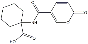 1-{[(2-oxo-2H-pyran-5-yl)carbonyl]amino}cyclohexanecarboxylic acid 구조식 이미지