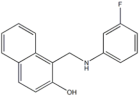 1-{[(3-fluorophenyl)amino]methyl}naphthalen-2-ol 구조식 이미지