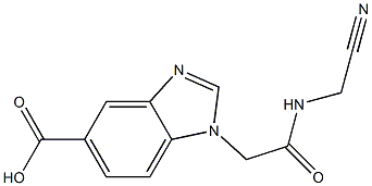 1-{[(cyanomethyl)carbamoyl]methyl}-1H-1,3-benzodiazole-5-carboxylic acid Structure