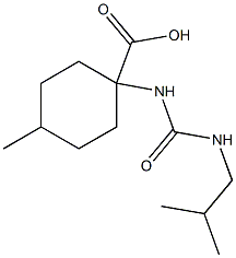 1-{[(isobutylamino)carbonyl]amino}-4-methylcyclohexanecarboxylic acid 구조식 이미지