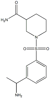 1-{[3-(1-aminoethyl)benzene]sulfonyl}piperidine-3-carboxamide 구조식 이미지