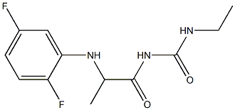 1-{2-[(2,5-difluorophenyl)amino]propanoyl}-3-ethylurea 구조식 이미지