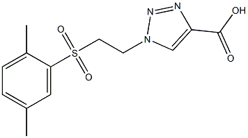 1-{2-[(2,5-dimethylbenzene)sulfonyl]ethyl}-1H-1,2,3-triazole-4-carboxylic acid Structure