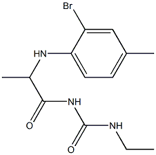 1-{2-[(2-bromo-4-methylphenyl)amino]propanoyl}-3-ethylurea Structure