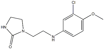 1-{2-[(3-chloro-4-methoxyphenyl)amino]ethyl}imidazolidin-2-one 구조식 이미지