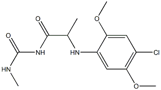 1-{2-[(4-chloro-2,5-dimethoxyphenyl)amino]propanoyl}-3-methylurea 구조식 이미지