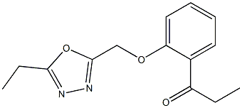 1-{2-[(5-ethyl-1,3,4-oxadiazol-2-yl)methoxy]phenyl}propan-1-one 구조식 이미지