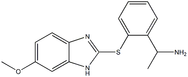 1-{2-[(6-methoxy-1H-1,3-benzodiazol-2-yl)sulfanyl]phenyl}ethan-1-amine 구조식 이미지