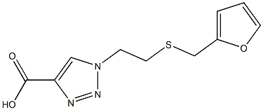 1-{2-[(furan-2-ylmethyl)sulfanyl]ethyl}-1H-1,2,3-triazole-4-carboxylic acid 구조식 이미지