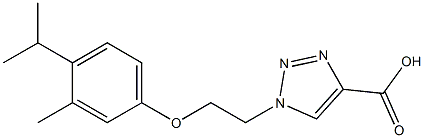 1-{2-[3-methyl-4-(propan-2-yl)phenoxy]ethyl}-1H-1,2,3-triazole-4-carboxylic acid Structure