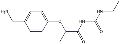 1-{2-[4-(aminomethyl)phenoxy]propanoyl}-3-ethylurea Structure