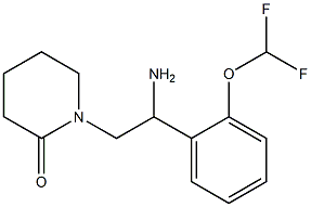1-{2-amino-2-[2-(difluoromethoxy)phenyl]ethyl}piperidin-2-one 구조식 이미지