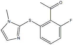 1-{2-fluoro-6-[(1-methyl-1H-imidazol-2-yl)sulfanyl]phenyl}ethan-1-one 구조식 이미지