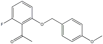 1-{2-fluoro-6-[(4-methoxyphenyl)methoxy]phenyl}ethan-1-one 구조식 이미지