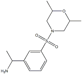 1-{3-[(2,6-dimethylmorpholine-4-)sulfonyl]phenyl}ethan-1-amine 구조식 이미지