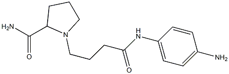 1-{3-[(4-aminophenyl)carbamoyl]propyl}pyrrolidine-2-carboxamide 구조식 이미지