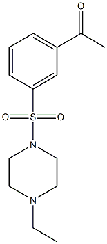 1-{3-[(4-ethylpiperazine-1-)sulfonyl]phenyl}ethan-1-one Structure