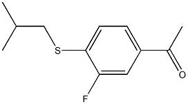 1-{3-fluoro-4-[(2-methylpropyl)sulfanyl]phenyl}ethan-1-one 구조식 이미지