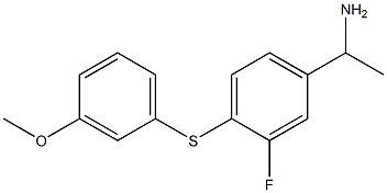 1-{3-fluoro-4-[(3-methoxyphenyl)sulfanyl]phenyl}ethan-1-amine Structure