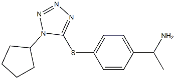 1-{4-[(1-cyclopentyl-1H-1,2,3,4-tetrazol-5-yl)sulfanyl]phenyl}ethan-1-amine 구조식 이미지