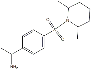 1-{4-[(2,6-dimethylpiperidine-1-)sulfonyl]phenyl}ethan-1-amine 구조식 이미지