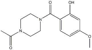 1-{4-[(2-hydroxy-4-methoxyphenyl)carbonyl]piperazin-1-yl}ethan-1-one Structure