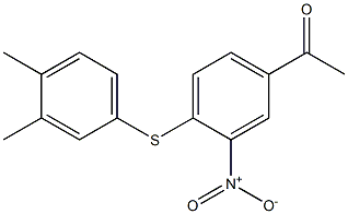 1-{4-[(3,4-dimethylphenyl)sulfanyl]-3-nitrophenyl}ethan-1-one Structure
